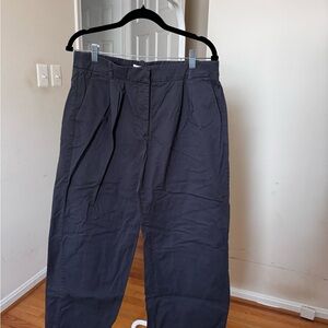 Abercrombie & Fitch women dark gray wide leg trouser 10R/30